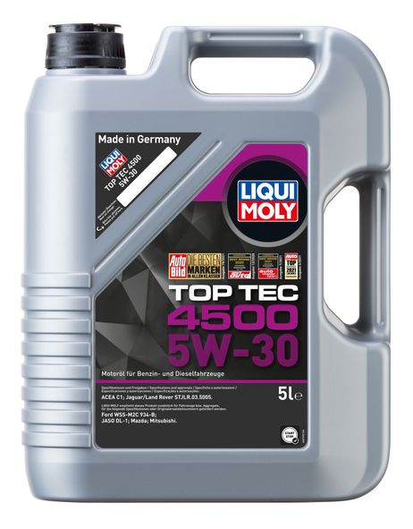 фото Liqui Moly 2318 5w-30 Top Tec 4500, 5л (НС-синт.мотор.масло) Liqui Moly 2318 5w-30 Top Tec 4500, 5л (НС-синт.мотор.масло)