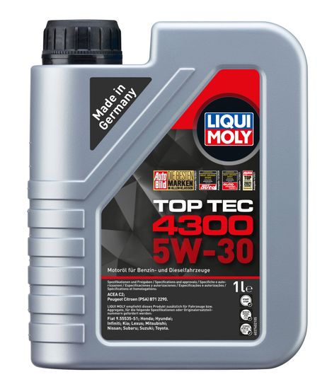 фото Liqui Moly 2323 5w-30 Top Tec 4300, 1л (НС-синт.мотор.масло) Liqui Moly 2323 5w-30 Top Tec 4300, 1л (НС-синт.мотор.масло)