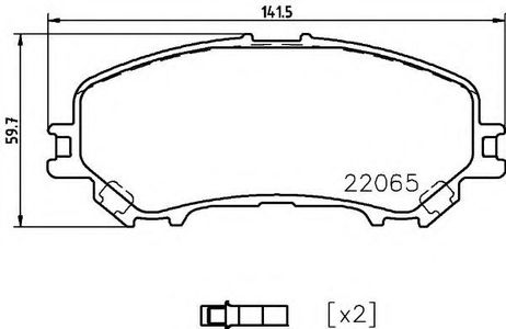 фото Hella 8DB 355 021-861 Колодки тормозные дисковые | перед | Hella 8DB 355 021-861 Колодки тормозные дисковые | перед |