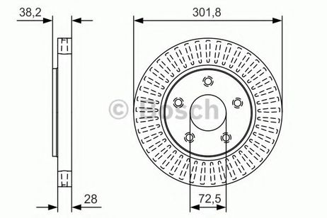 фото Bosch 0 986 479 B17 Тормозной диск | перед | Bosch 0 986 479 B17 Тормозной диск | перед |