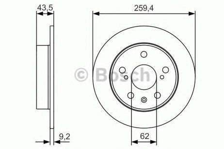 Bosch 0 986 479 C44 Тормозной диск | зад |