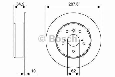 Bosch 0 986 479 T69 Диск тормозной задний | зад |