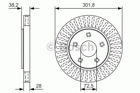 фото Bosch 0 986 479 U45 Тормозной диск | перед | Bosch 0 986 479 U45 Тормозной диск | перед |