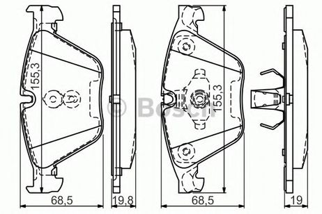 фото Bosch 0 986 494 549 Колодки тормозные дисковые | перед | Bosch 0 986 494 549 Колодки тормозные дисковые | перед |