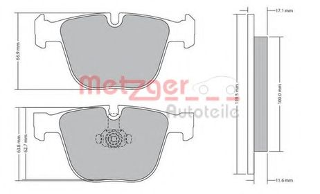фото Metzger 1170356 Колодки тормозные дисковые | зад | Metzger 1170356 Колодки тормозные дисковые | зад |