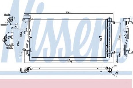 фото Nissens 940569 Радиатор кондиционера Nissens 940569 Радиатор кондиционера