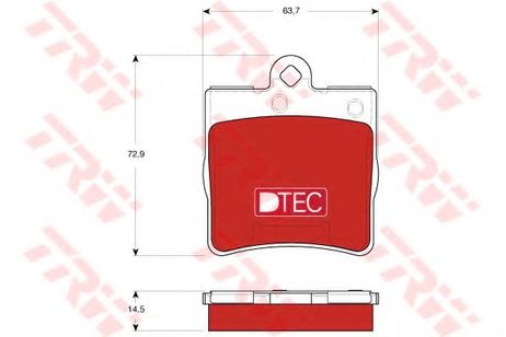 фото TRW GDB1545DTE Колодки тормозные дисковые | зад | TRW GDB1545DTE Колодки тормозные дисковые | зад |