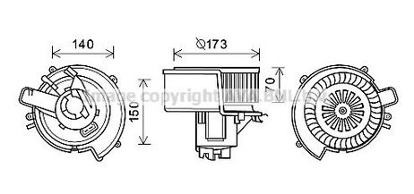 фото AVA OL8636 Электродвигатель отопителя AVA OL8636 Электродвигатель отопителя