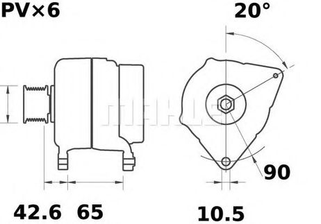 фото Mahle MG 408 Генератор Mahle MG 408 Генератор