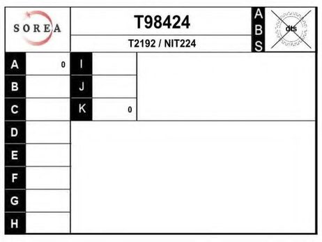 EAI T98424 Приводной вал