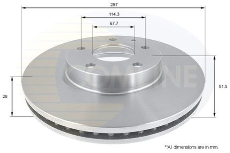 фото Comline ADC0473V Диск тормозной | перед | Comline ADC0473V Диск тормозной | перед |