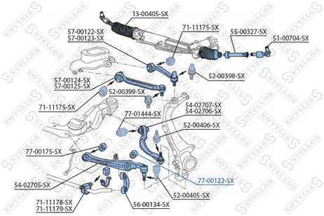 фото Stellox 77-00122-SX С/б пер. нижн. рычага Audi A6 all 05> | перед | Stellox 77-00122-SX С/б пер. нижн. рычага Audi A6 all 05> | перед |