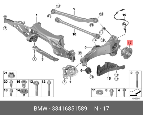 фото BMW 33416851589 Комплект подшипника ступицы колеса | зад | BMW 33416851589 Комплект подшипника ступицы колеса | зад |