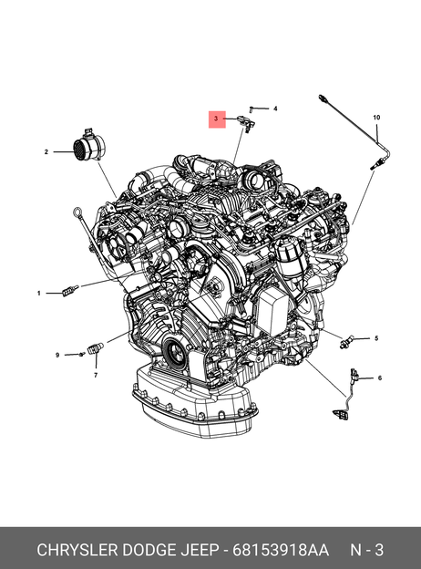 фото Chrysler 68153918AA Датчик давления воздуха Chrysler 68153918AA Датчик давления воздуха