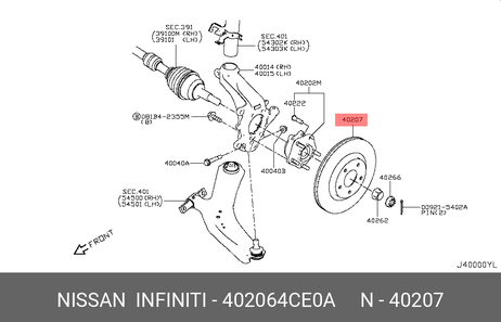 фото Nissan 40206-4CE0A Диск тормозной | перед | Nissan 40206-4CE0A Диск тормозной | перед |