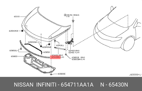 фото Nissan 65471-1AA1A Амортизатор капота Murano (z51) Nissan 65471-1AA1A Амортизатор капота Murano (z51)