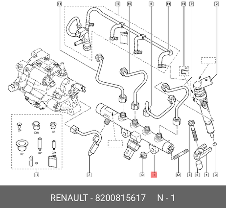 фото Renault 8200815617 Датчик давления подачи топлива Renault 8200815617 Датчик давления подачи топлива