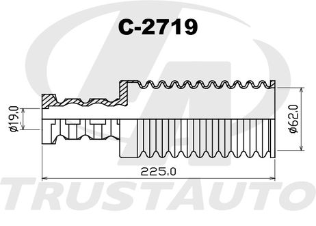 фото TRUSTAUTO C-2719 Пыльник-отбойник амортизатора TRUSTAUTO C-2719 Пыльник-отбойник амортизатора