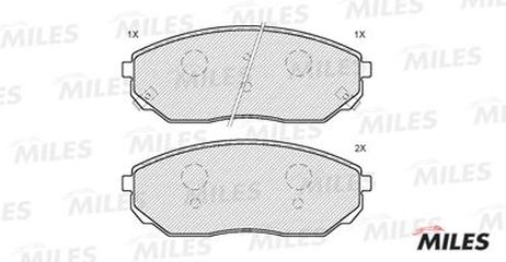 Miles E100181 Колодки тормозные KIA sorento 02- передние