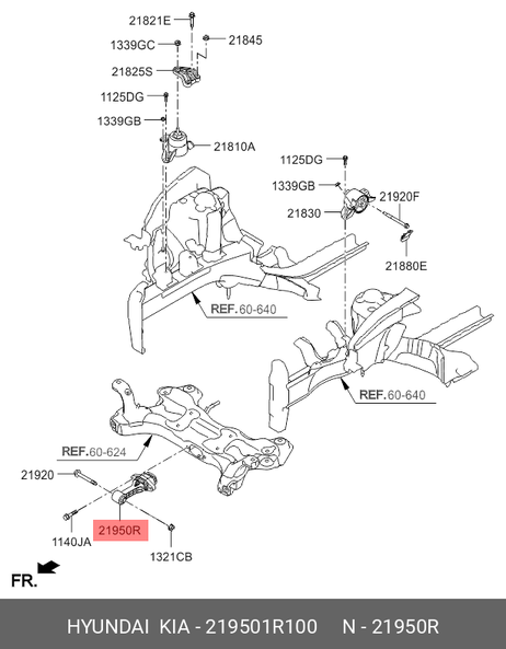 фото Hyundai/Kia 219501R100 Подушка двигателя Hyundai/Kia 219501R100 Подушка двигателя