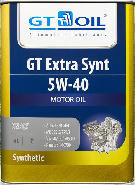 фото Gt oil 8809059407417 Масло Extra Synt, SAE 5w-40, API sn/cf, 4л Gt oil 8809059407417 Масло Extra Synt, SAE 5w-40, API sn/cf, 4л