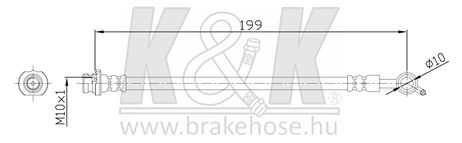 фото K&K FT1230 Шланг тормозной K&K FT1230 Шланг тормозной