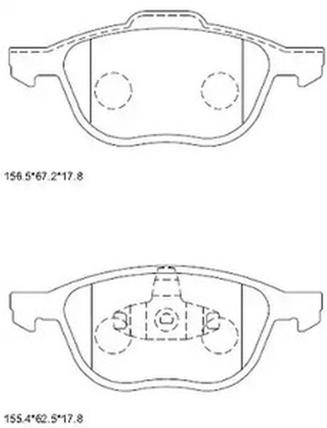 фото Asimco KD6798 Колодки тормозные дисковые | перед | Asimco KD6798 Колодки тормозные дисковые | перед |