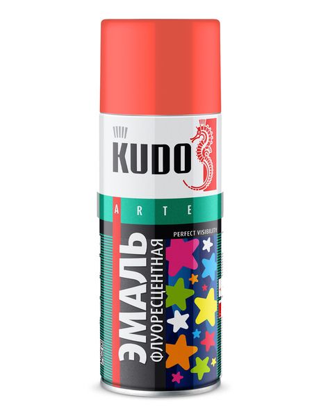 фото KUDO KU1206 KU 1206 Эмаль флуоресцентная оранжево-красная 520 мл.(6шт/кор) KUDO KU1206 KU 1206 Эмаль флуоресцентная оранжево-красная 520 мл.(6шт/кор)
