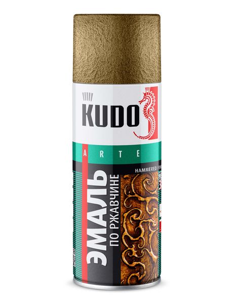 фото KUDO KU-3009 Эмаль по ржавчине молотковая Чёрно-бронзовая 520 мл KUDO KU-3009 Эмаль по ржавчине молотковая Чёрно-бронзовая 520 мл