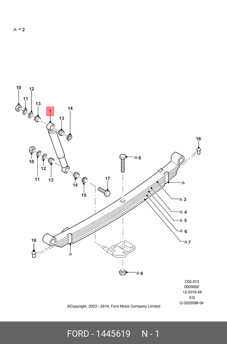 фото Ford 1445619 Амортизатор Ford 1445619 Амортизатор