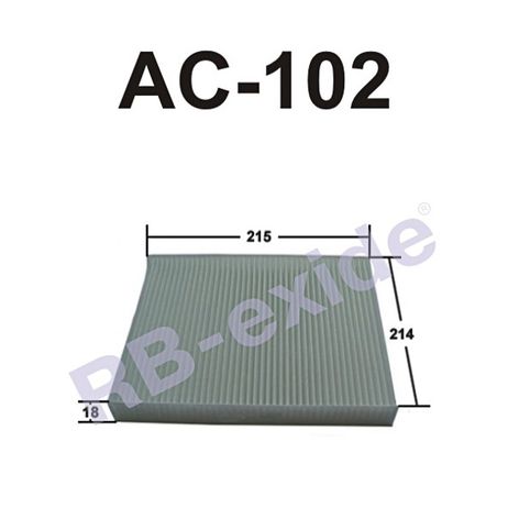 фото Rb-exide AC102C Фильтр салонный (угольный ) Rb-exide AC102C Фильтр салонный (угольный )