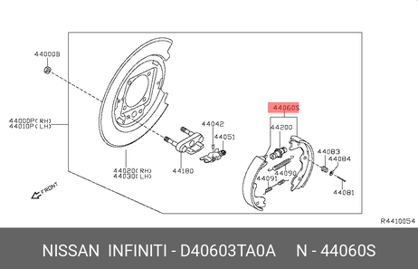 фото Nissan D4060-3TA0A Колодки тормозные барабанные Nissan D4060-3TA0A Колодки тормозные барабанные