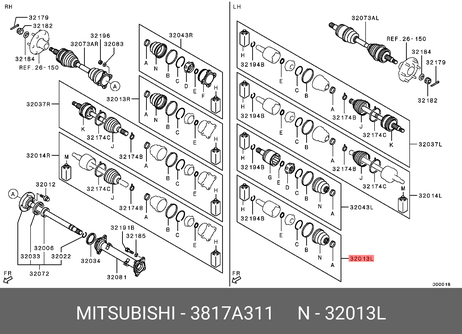 фото Mitsubishi 3817A311 Пыльник шруса Mitsubishi 3817A311 Пыльник шруса
