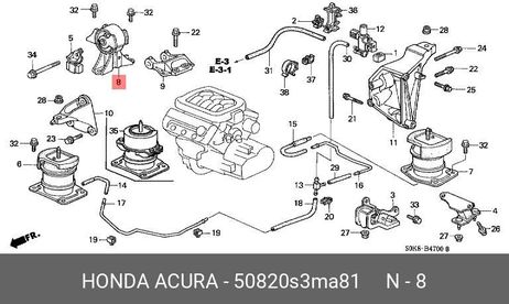 фото Honda 50820-S3M-A81 Подушка Honda 50820-S3M-A81 Подушка