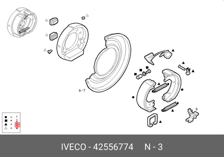 фото Iveco 42556774 Рем/комплект возвратных пружин ручного тормоза Iveco 42556774 Рем/комплект возвратных пружин ручного тормоза
