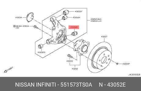 фото Nissan 55157-3TS0A Сайлентблок | перед | Nissan 55157-3TS0A Сайлентблок | перед |