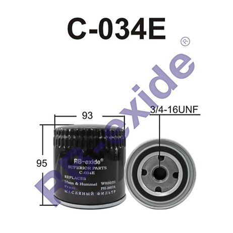 фото Rb-exide C034E Фильтр масляный Rb-exide C034E Фильтр масляный