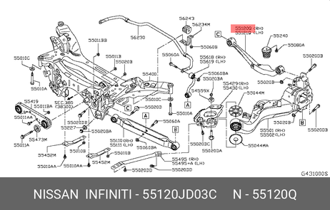 фото Nissan 55120-JD03C Рычаг передний | прав | Nissan 55120-JD03C Рычаг передний | прав |