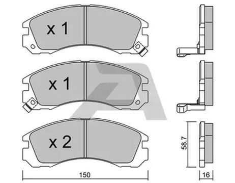 фото Aisin BPMI1902 Колодки тормозные citroen | перед | Aisin BPMI1902 Колодки тормозные citroen | перед |