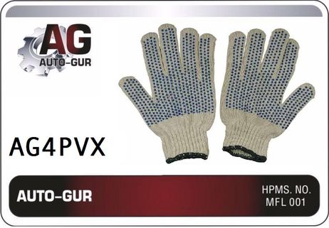 Auto-GUR AG4PVX Перчатки х/ б 10 класс 4-нити c пвх (точка)