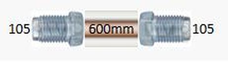 фото Auto-GUR AGWP009 Трубка тормозная d=4.75mm длинна 600мм (z-105/z-10 Auto-GUR AGWP009 Трубка тормозная d=4.75mm длинна 600мм (z-105/z-10