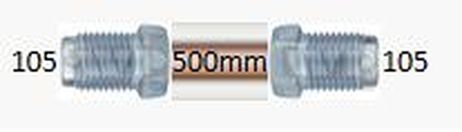 фото Auto-GUR AGWP017 Трубка тормозная d=4.75mm длинна 500мм (z-105/z-10 Auto-GUR AGWP017 Трубка тормозная d=4.75mm длинна 500мм (z-105/z-10