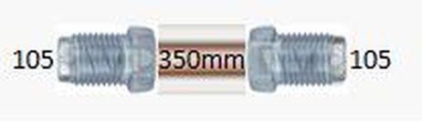 фото Auto-GUR AGWP041 Трубка тормозная d=4.75mm длинна 350мм (z-105/z-10 Auto-GUR AGWP041 Трубка тормозная d=4.75mm длинна 350мм (z-105/z-10