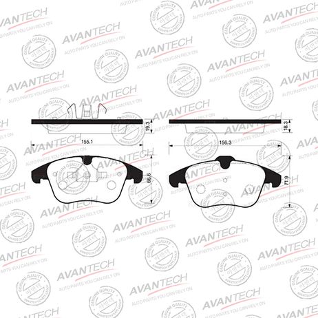 фото AVANTECH AV2001 Колодки тормозные дисковые (противоскрипная пластина в компл.) AVANTECH AV2001 Колодки тормозные дисковые (противоскрипная пластина в компл.)
