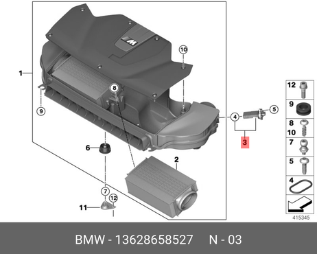 фото BMW 13628658527 Термоанемометрический расходомер воздуха BMW 13628658527 Термоанемометрический расходомер воздуха