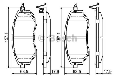 фото Bosch 0 986 494 679 Колодки тормозные дисковые | перед | Bosch 0 986 494 679 Колодки тормозные дисковые | перед |