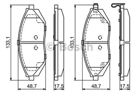 фото Bosch 0 986 494 684 Колодки тормозные дисковые | перед | Bosch 0 986 494 684 Колодки тормозные дисковые | перед |