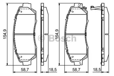 фото Bosch 0986494685 Колодки торм.пер. honda cr-v 07-/12-/acura rdx | перед | Bosch 0986494685 Колодки торм.пер. honda cr-v 07-/12-/acura rdx | перед |