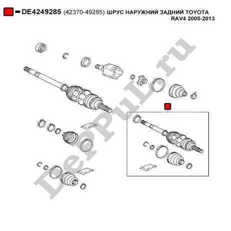 фото DePPuL DE4249285 Шрус наружний задний toyota rav4 2005-2013 DePPuL DE4249285 Шрус наружний задний toyota rav4 2005-2013