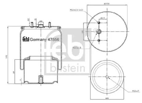фото Febi 47556 Пневморессора HCV Febi 47556 Пневморессора HCV